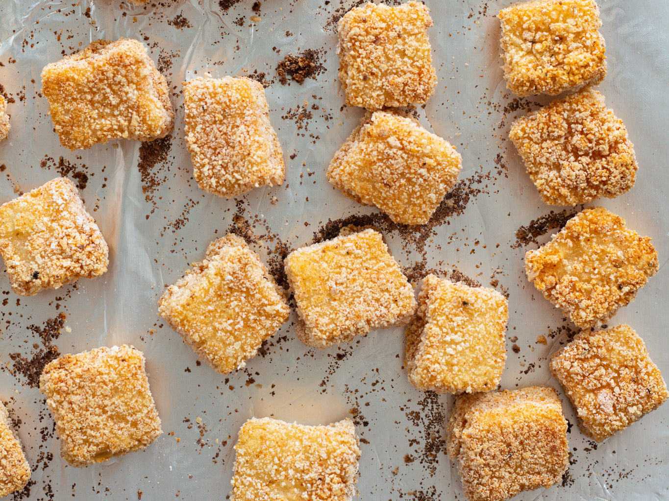 Crispy baked tofu nuggets