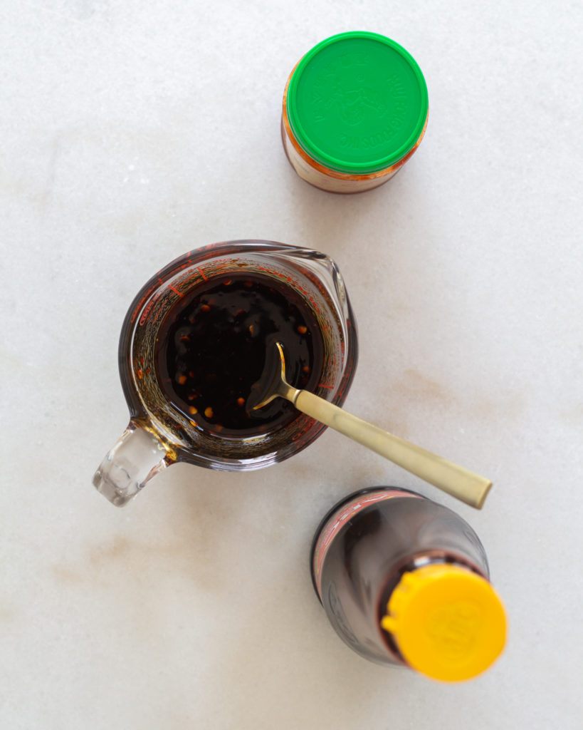 making the nasi goreng inspired glaze