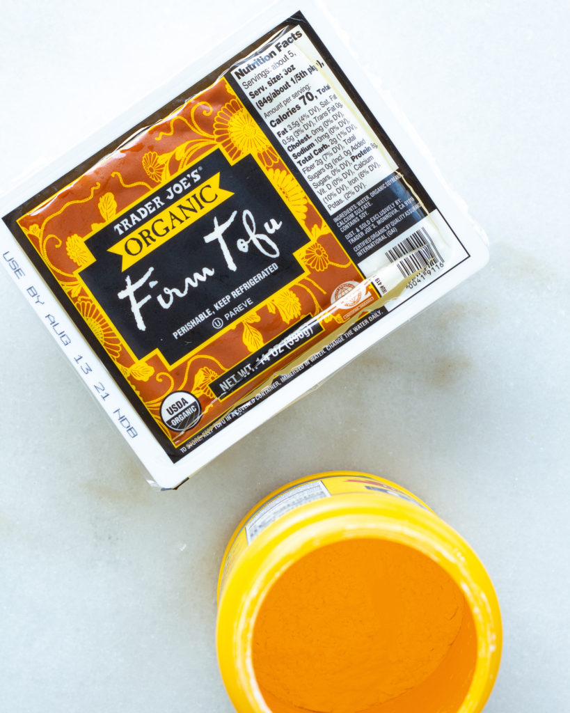 Tofu and cornstarch ingredients