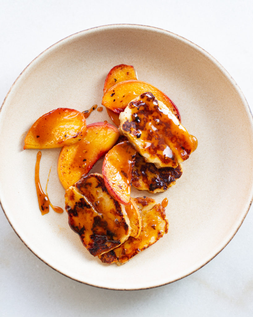 Peach & Ginger Hot Honey Halloumi