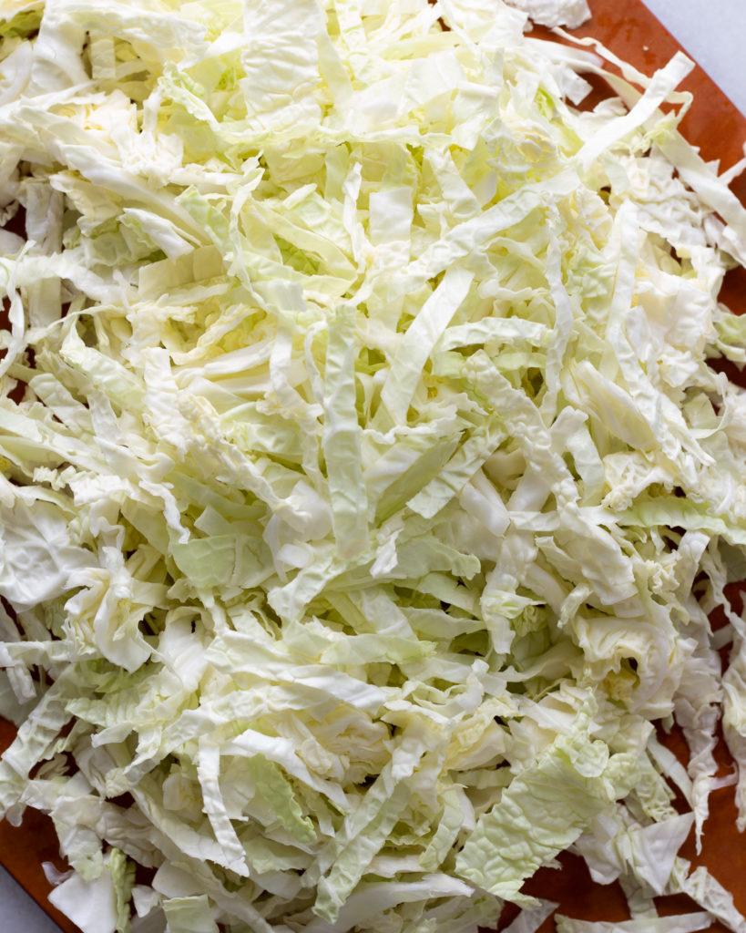 chopped cabbage