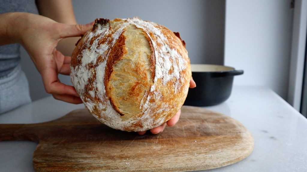 fresh baked sourdough bread