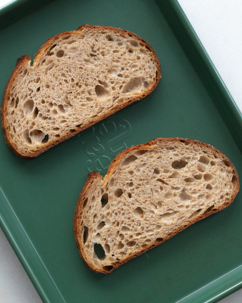 Bread on baking sheet