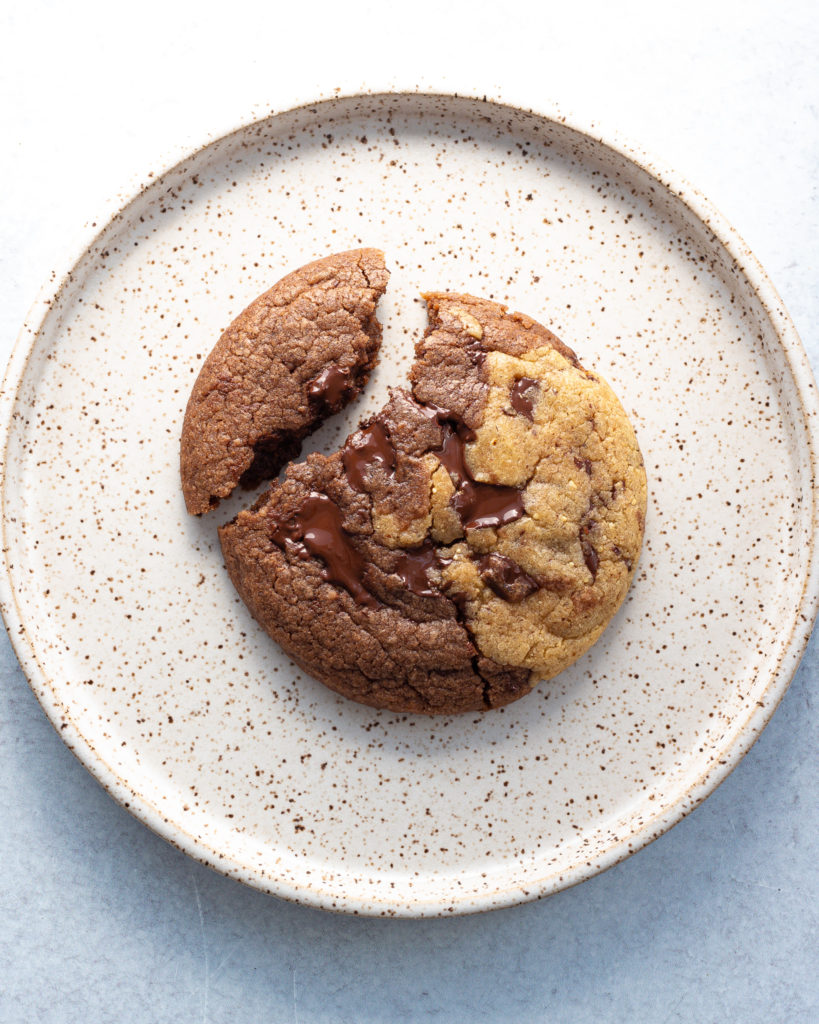 finished Chocolate and Peanut Butter Marble Cookies