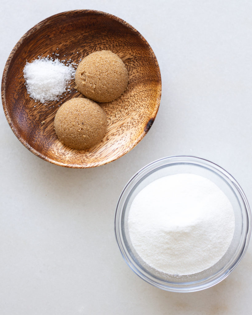 sugars in separate bowls