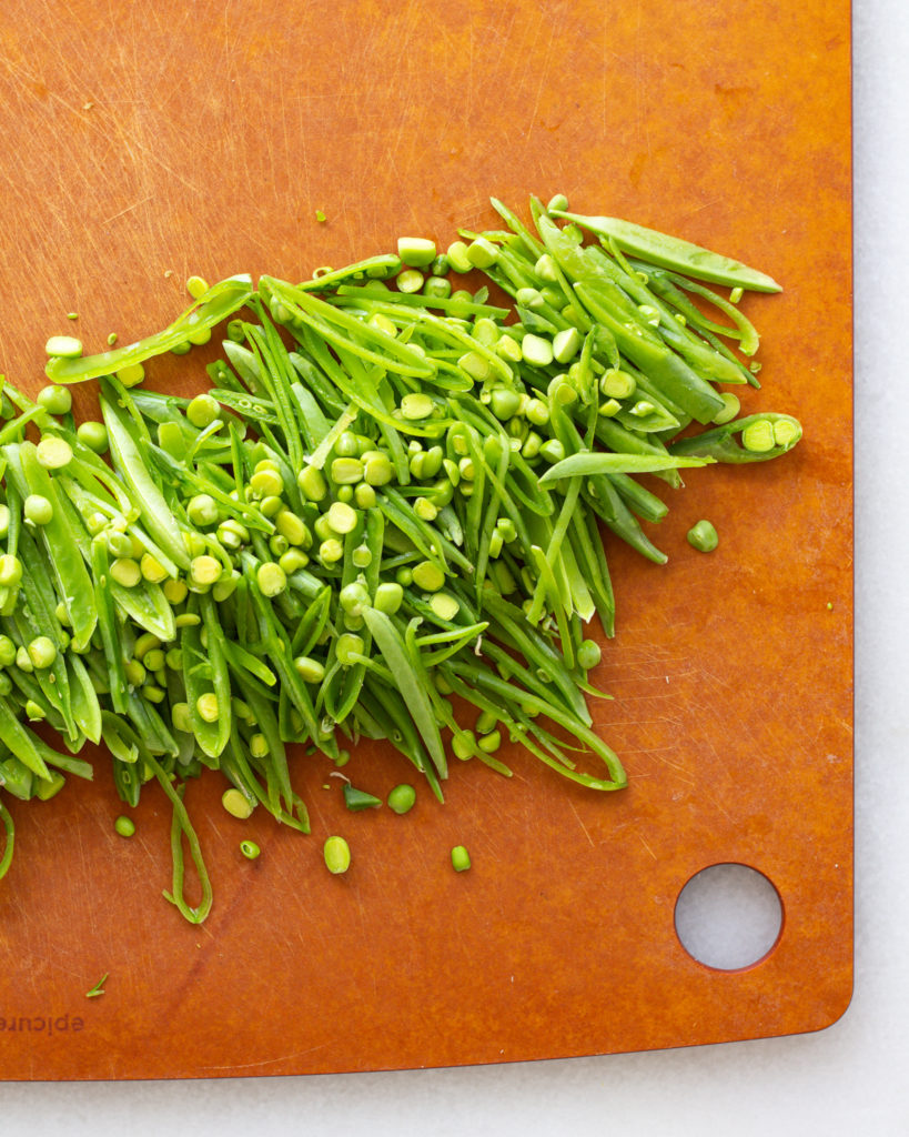 Sliced snap peas