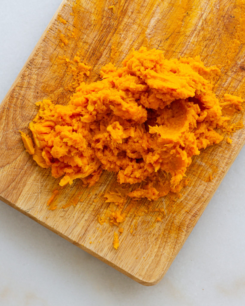 mashed sweet potato