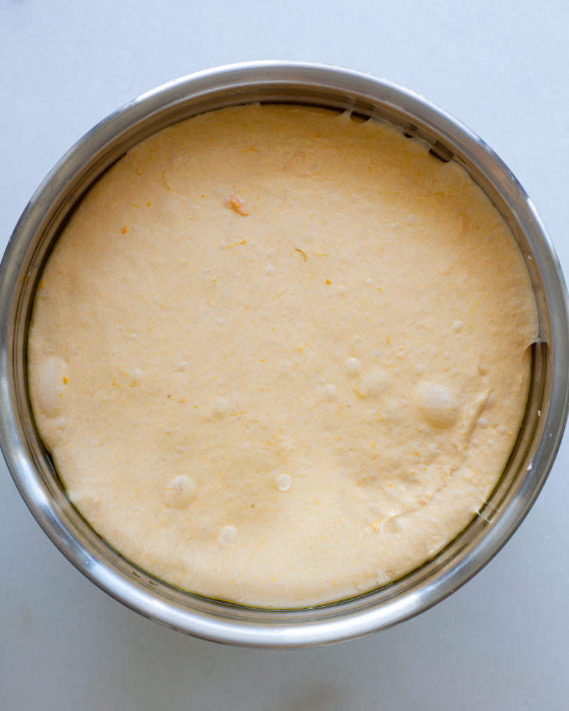 sweet potato dough in bowl