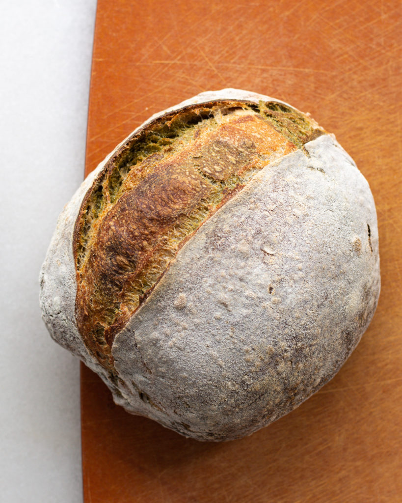 Finished Matcha Sourdough