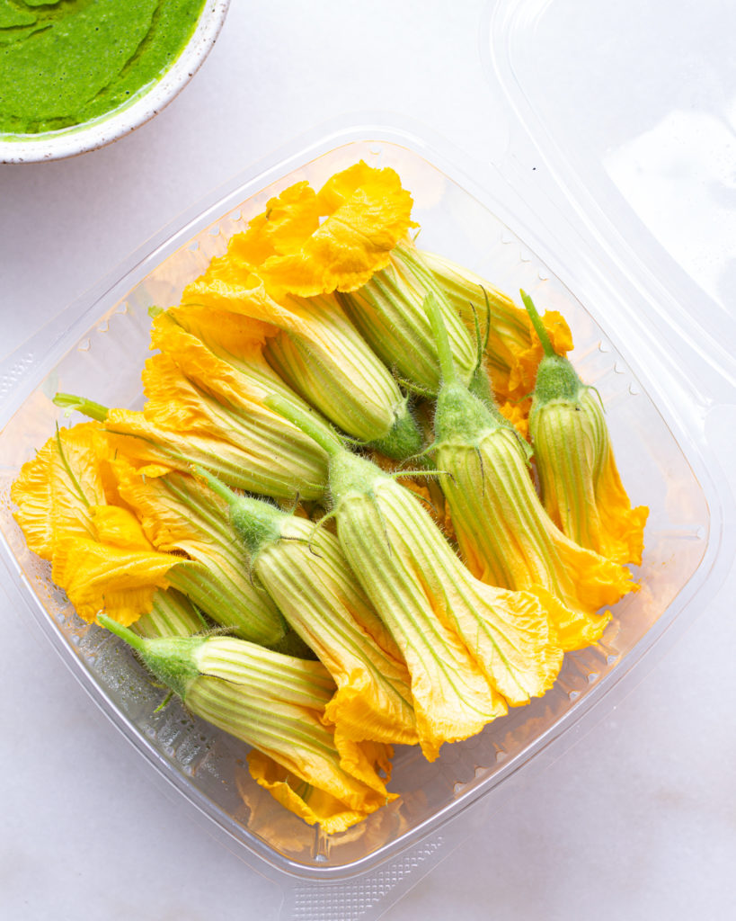 Fresh squash blossoms