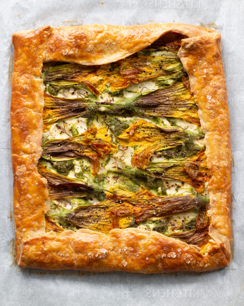 Finished Squash Blossom Tart