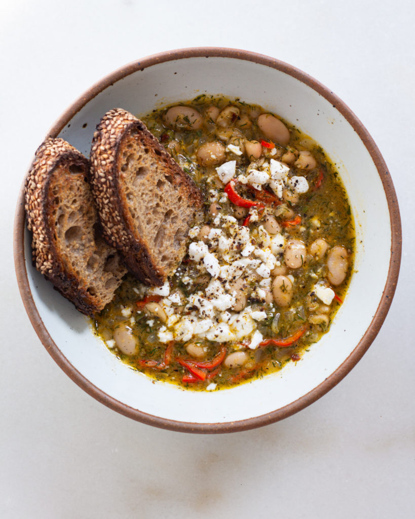 Finished Lemon Dill & Red Pepper Beans