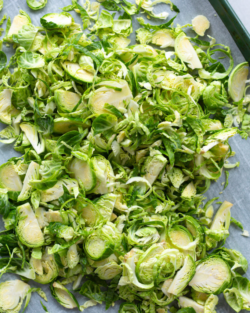 Sliced brussels sprouts