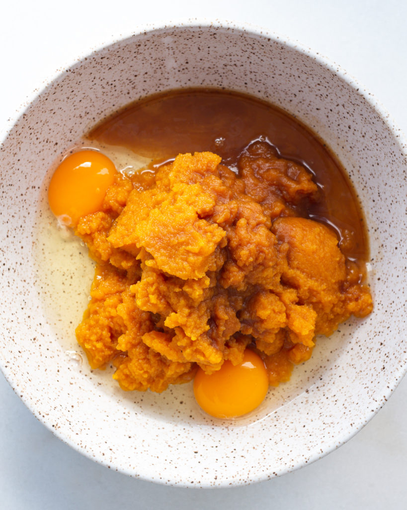 Wet ingredients in bowl