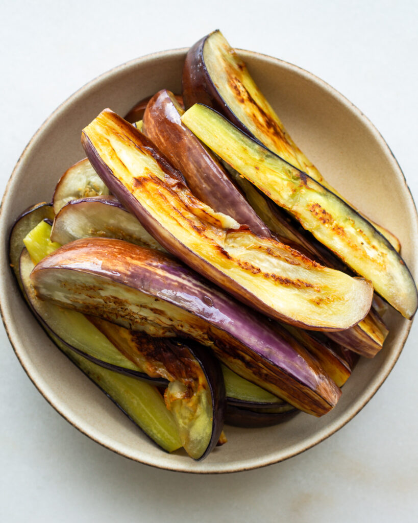 Pan seared eggplant