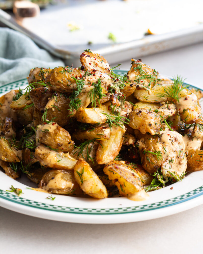 Finished Dilly Potatoes & White Harissa