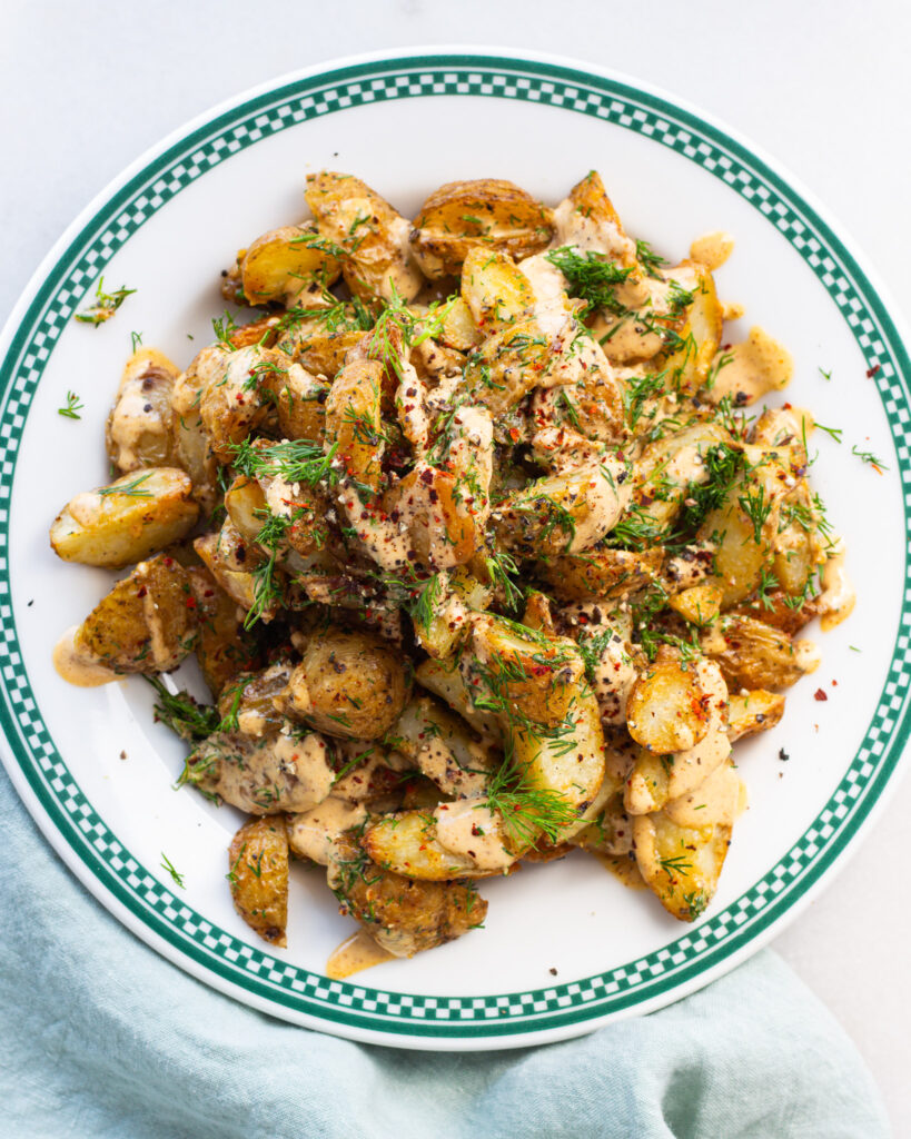 Finished Dilly Potatoes & White Harissa