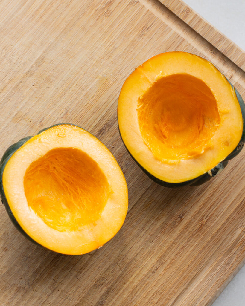 acorn squash, halved and deseeded