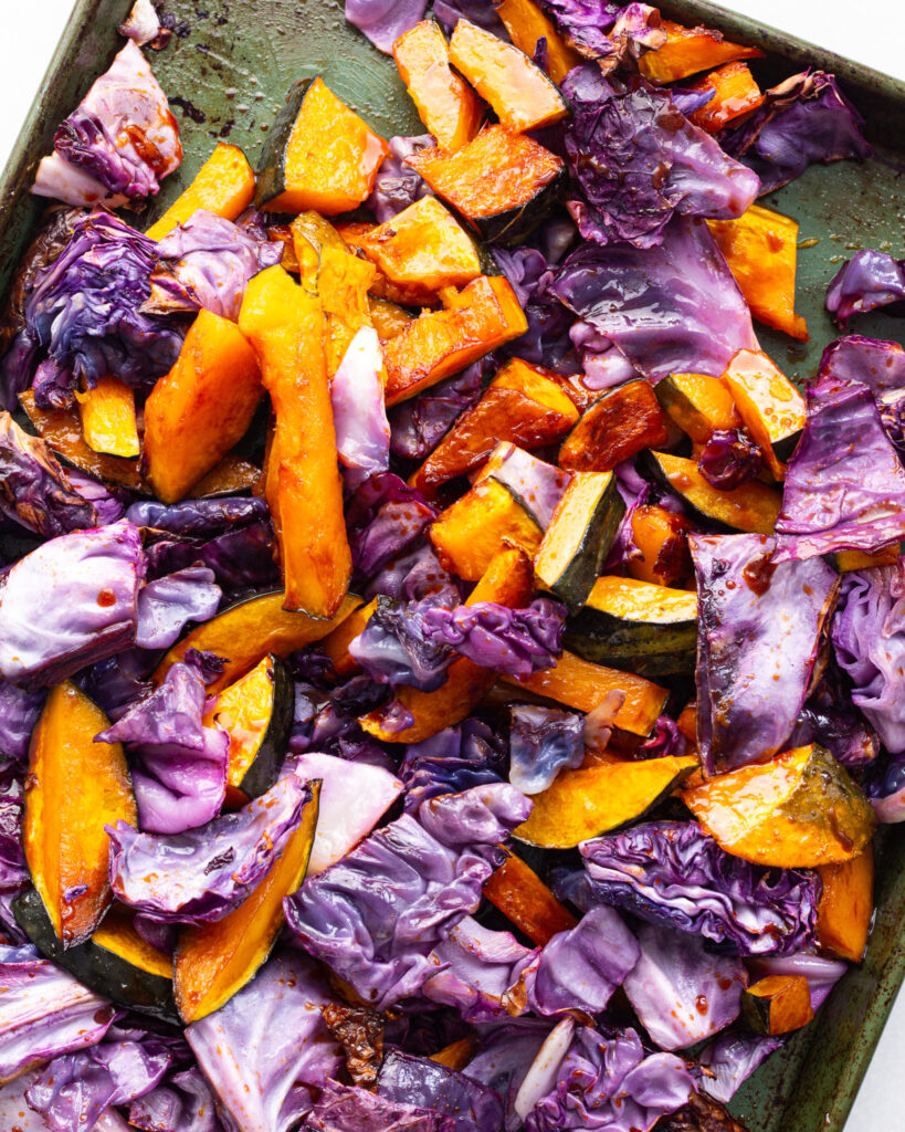 roasted cabbage and squash