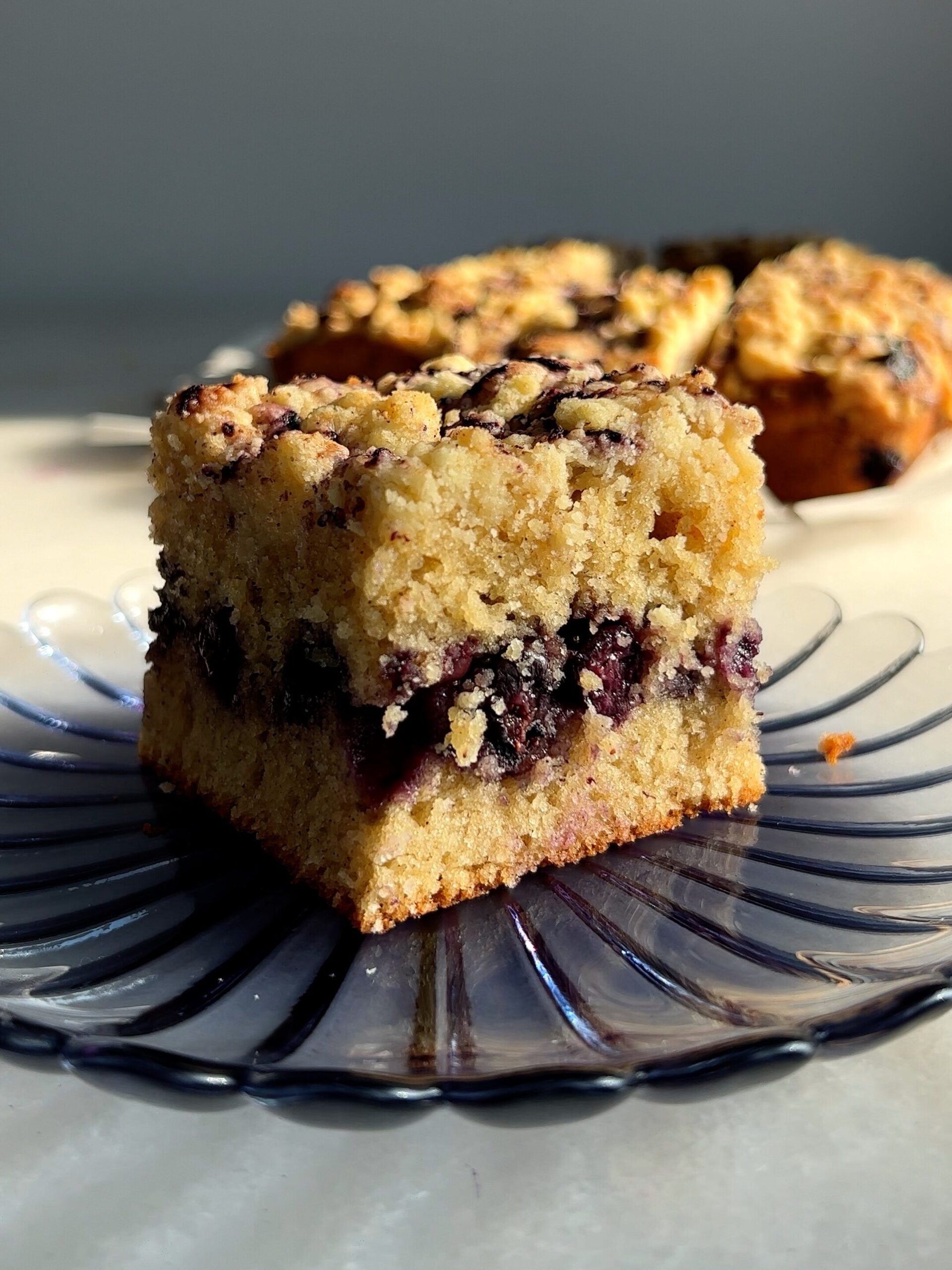 Blueberry Eggnog Coffee Cake