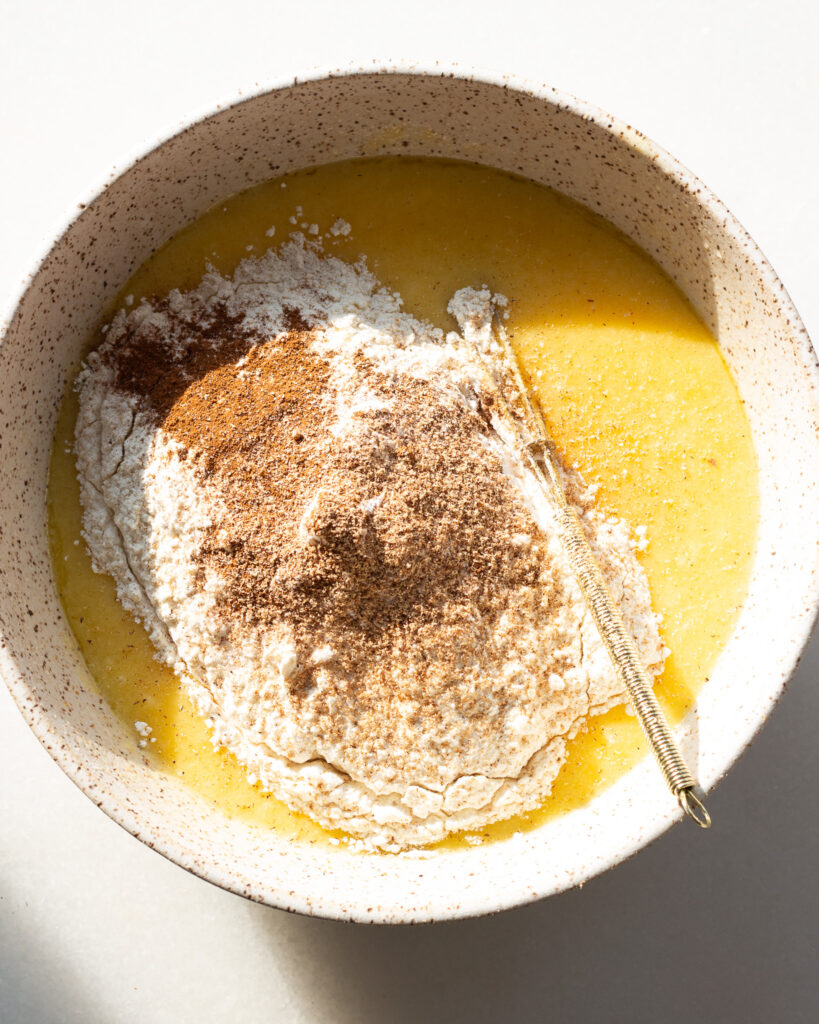 wet and dry ingredients combined