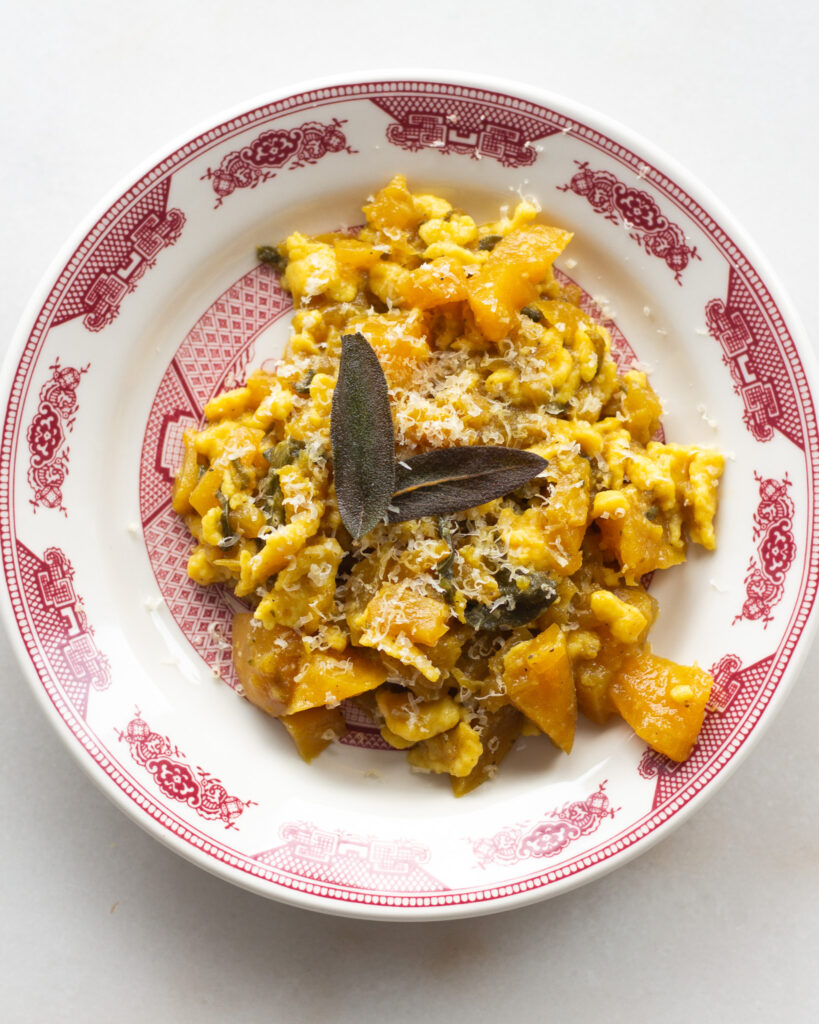 finished Sage & Golden Beet Spaetzle