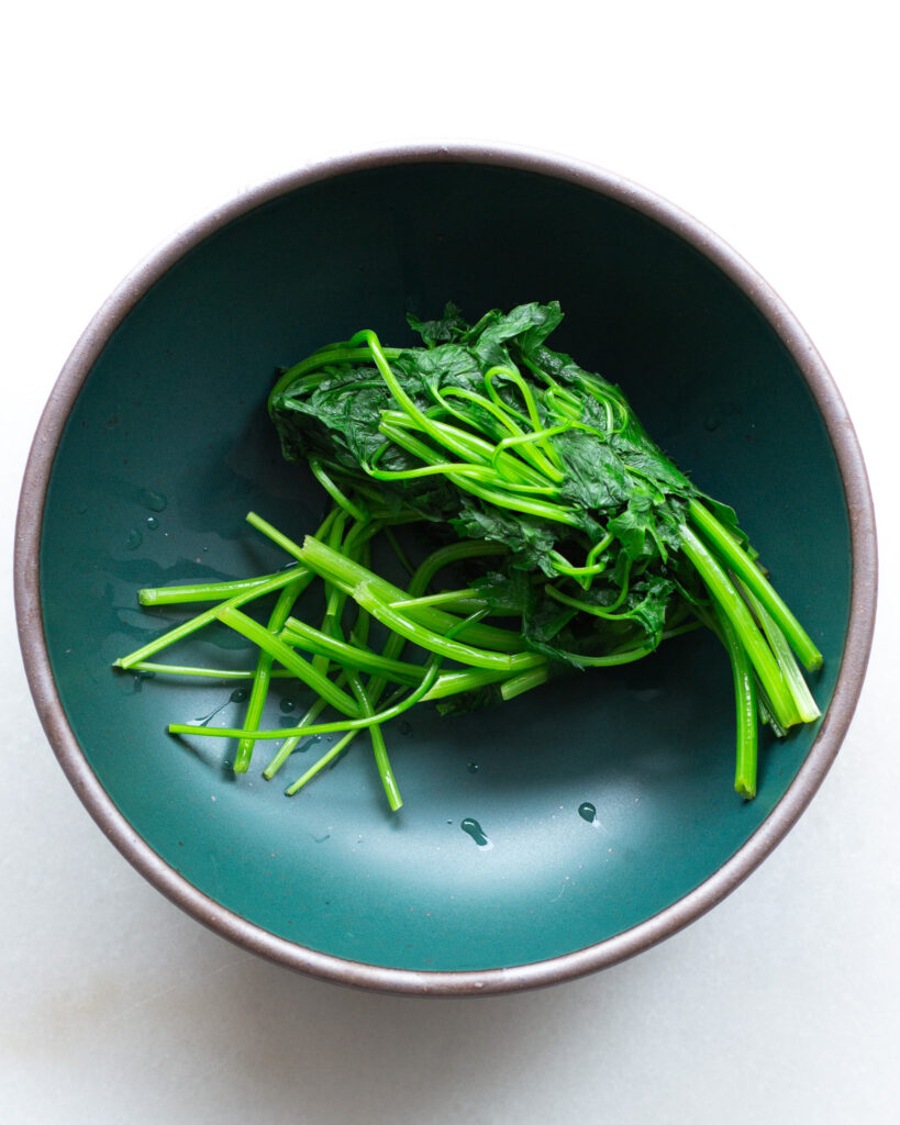 blanched parsley