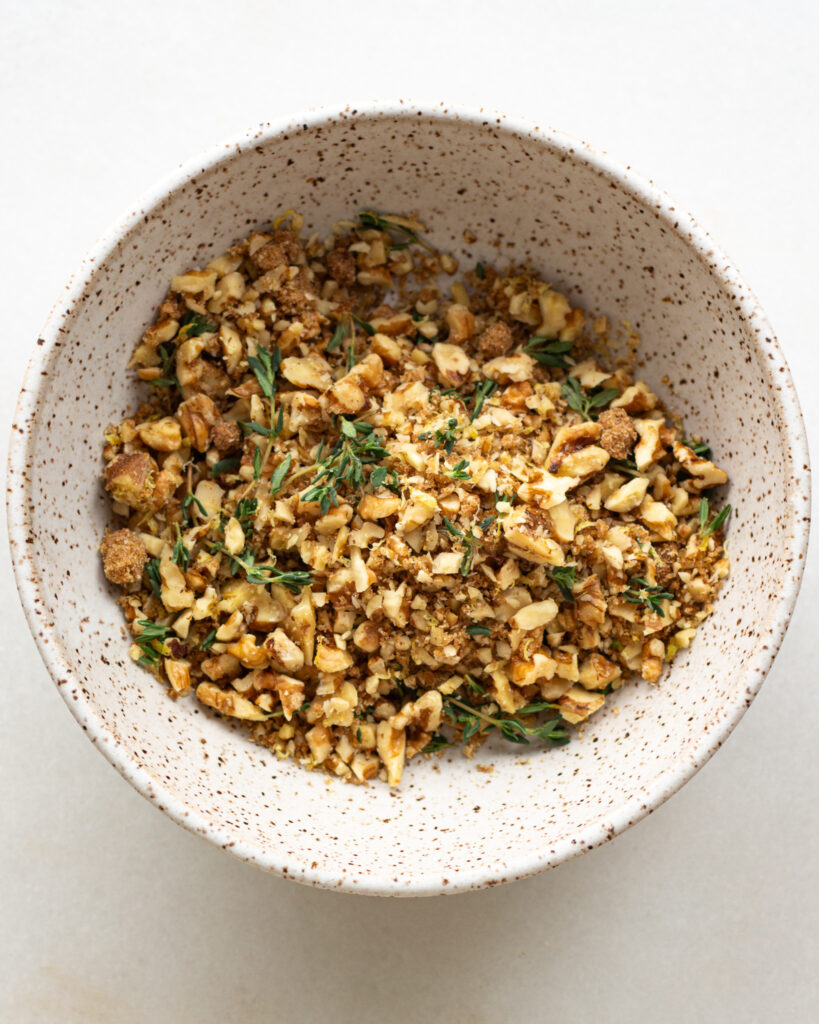 chopped walnuts and thyme