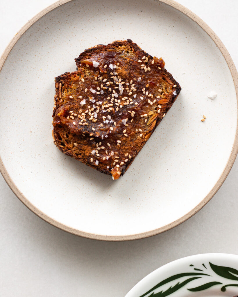 Date Ginger Butter on toast