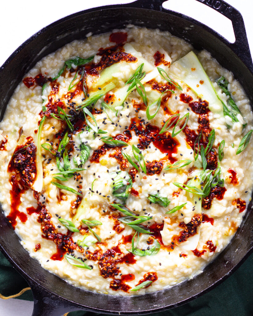 Miso Risotto with toppings