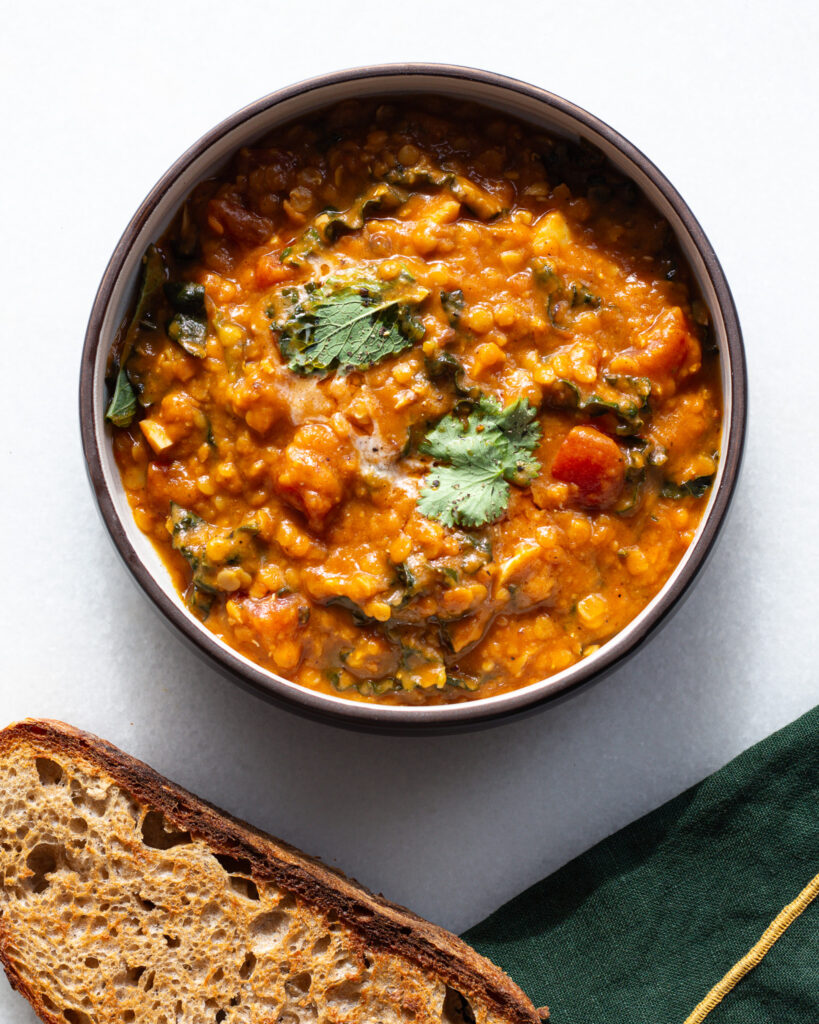 Sweet Potato Romesco Lentils