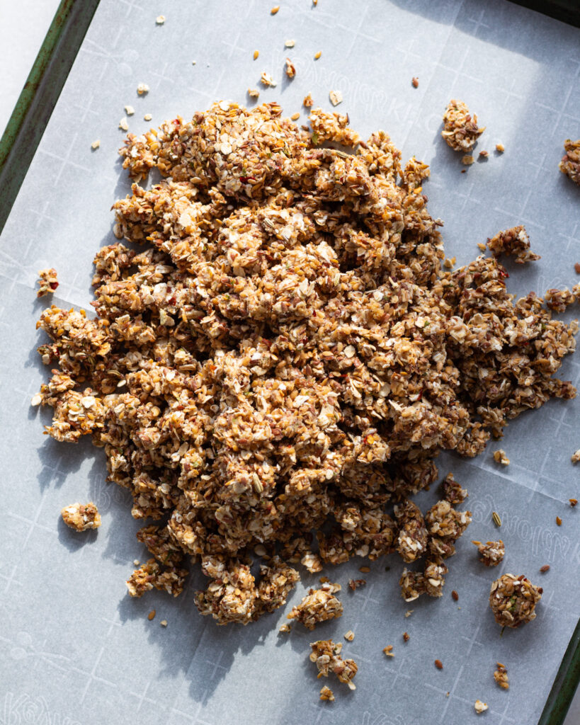 ingredients on baking sheet