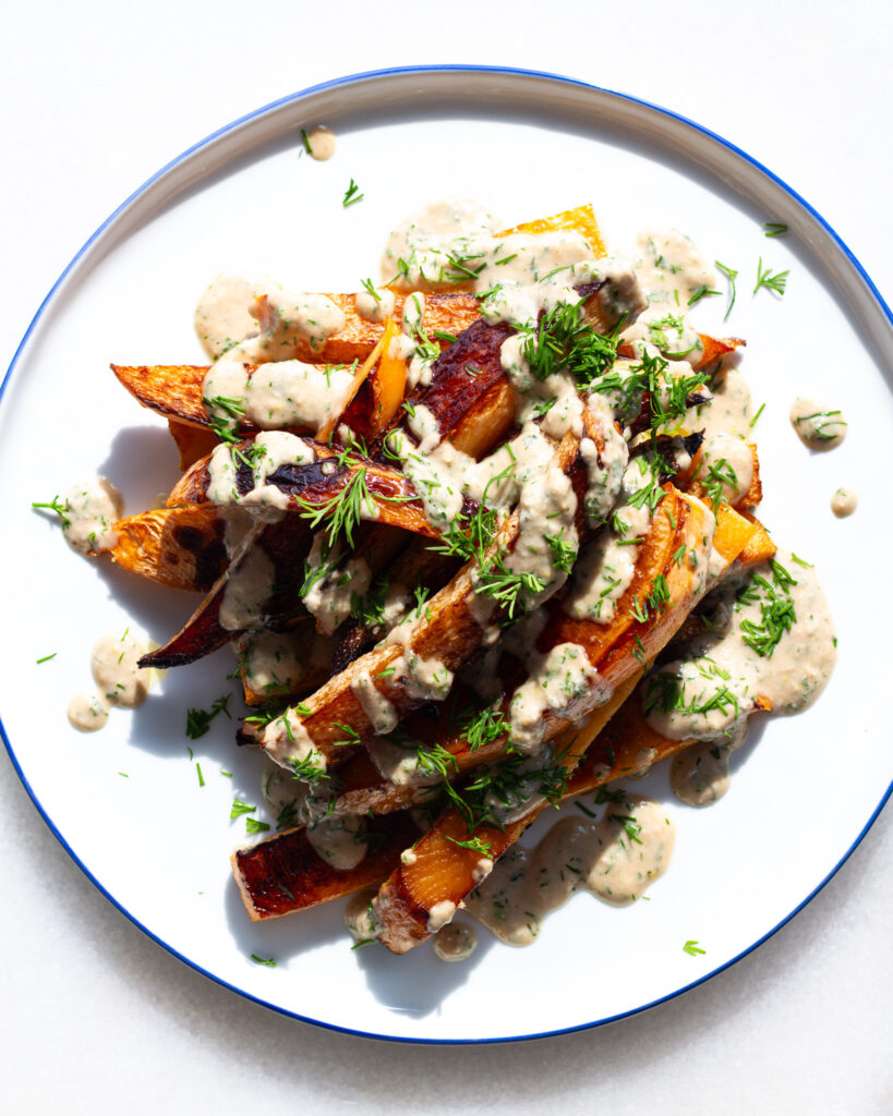 Rutabaga "Fries" with Hot Honey Ranch