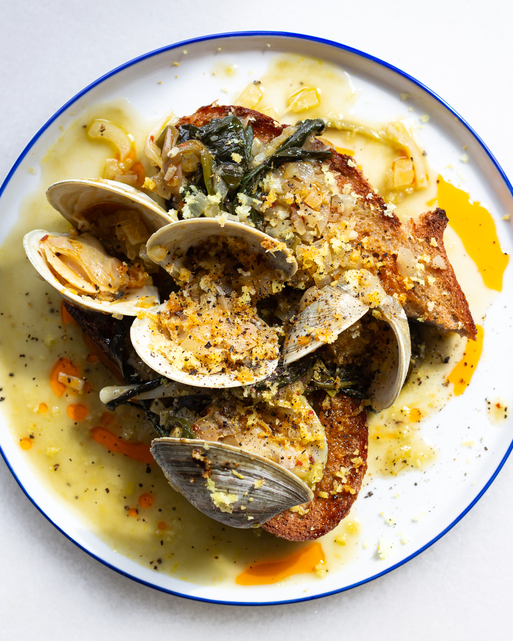 Clam Toast with Herb Butter