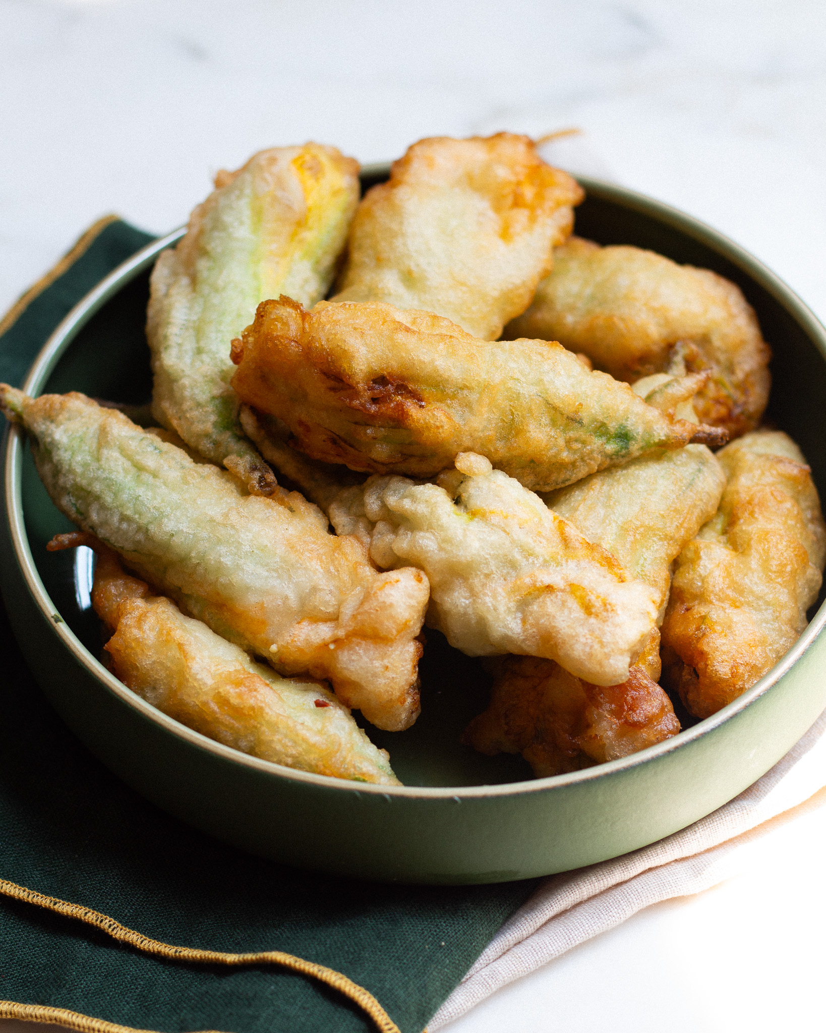 Vegan Stuffed Squash Blossoms