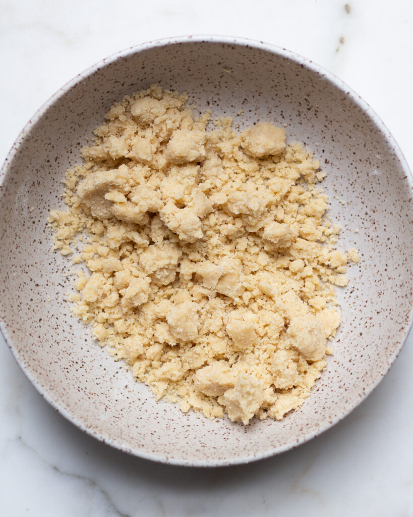 Cardamom crumble to top the pumpkin bars