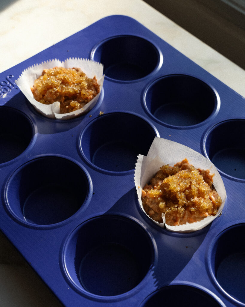 Small batch carrot muffins before they go in the oven