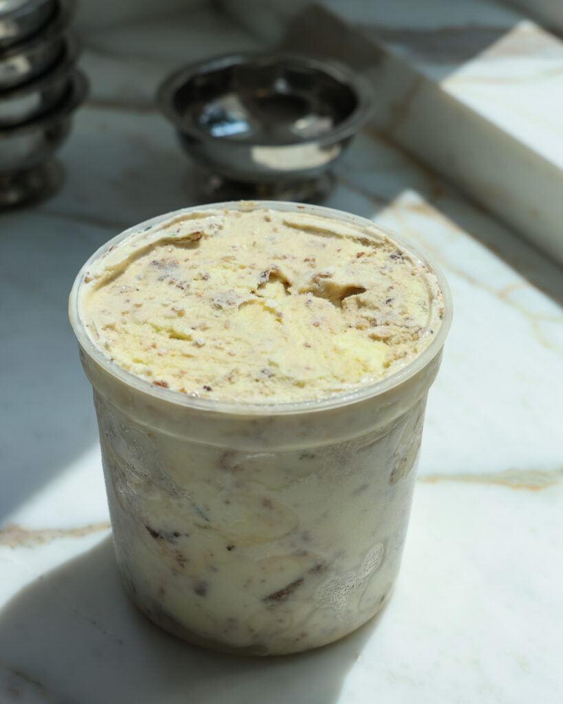 a finished zucchini bread ice cream