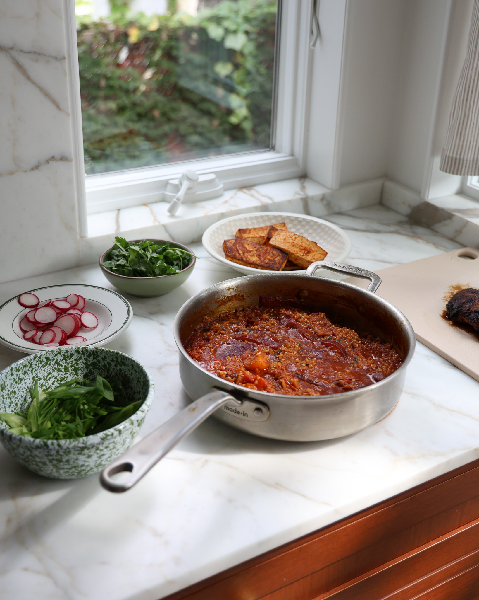 Pozole Rojo-Style Tofu and Rice