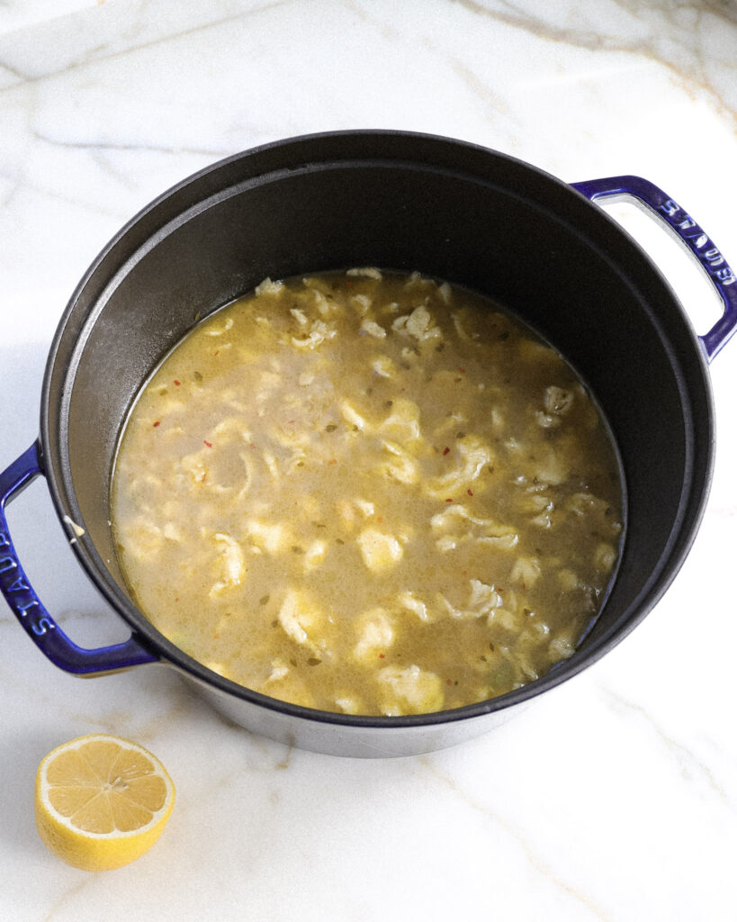 Spaetzle in broth.