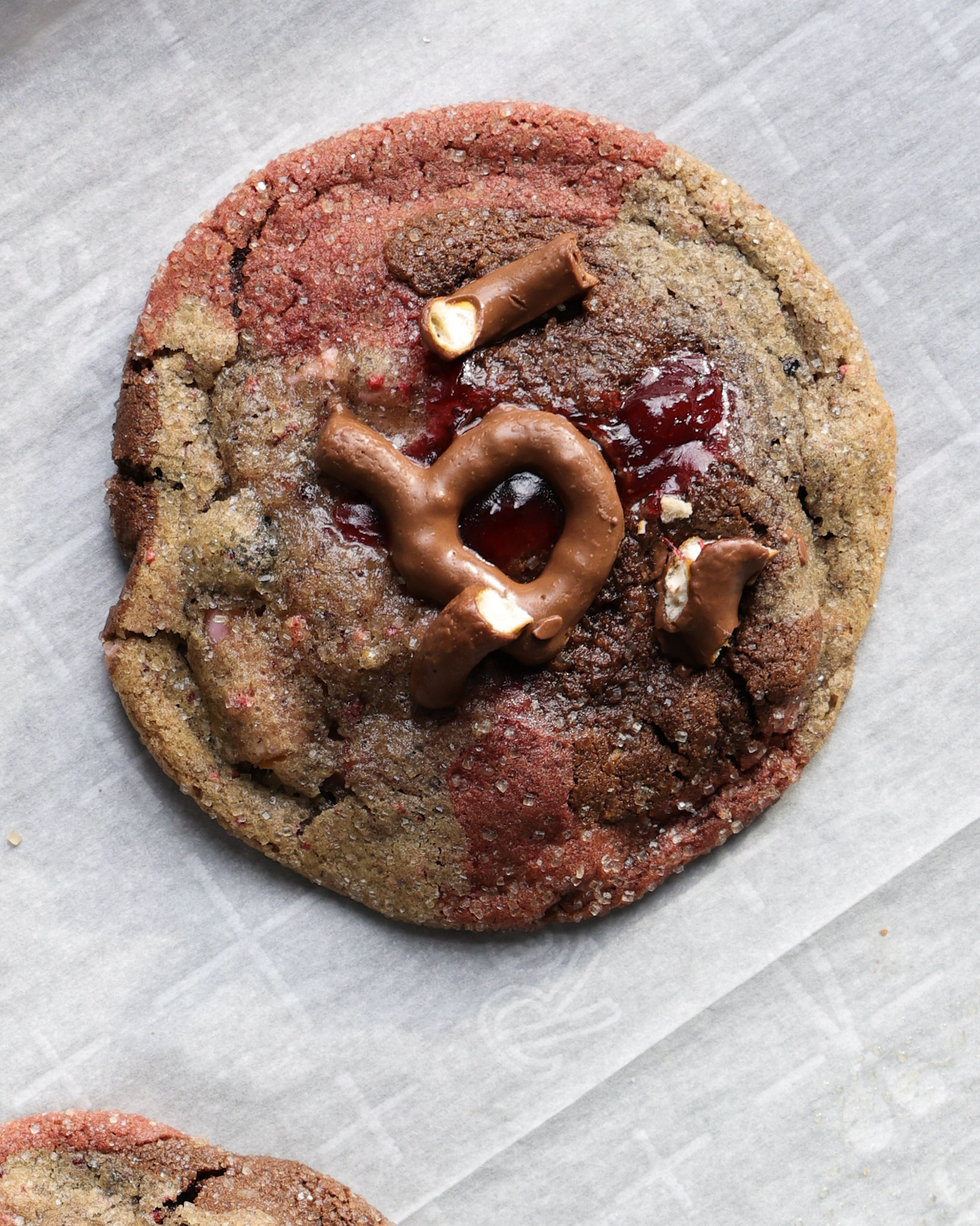 Cherry Chocolate Pretzel Cookies