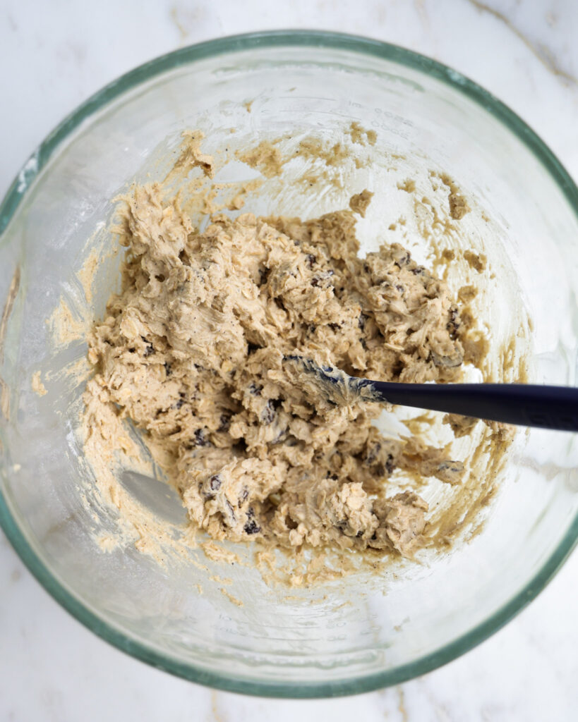 brown butter oatmeal raisin cookie dough