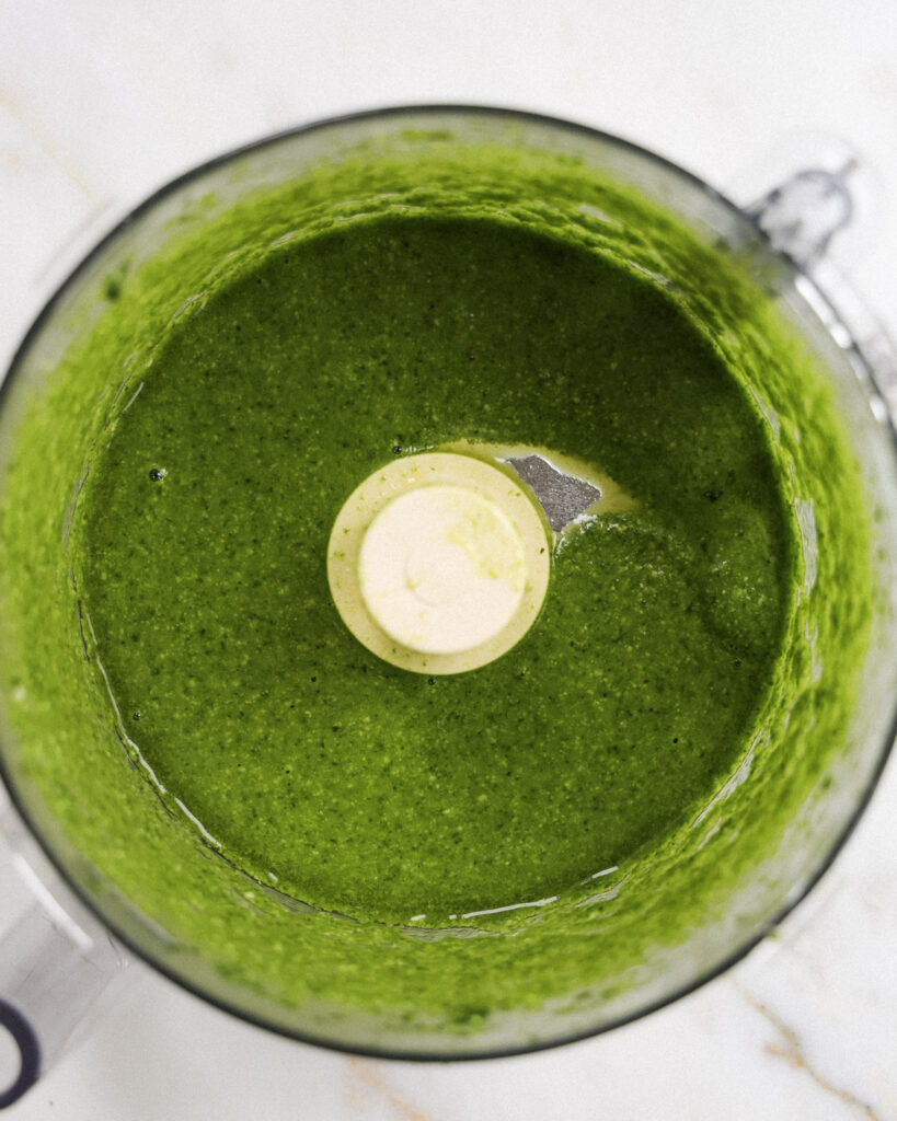 ramp pesto in a food processor
