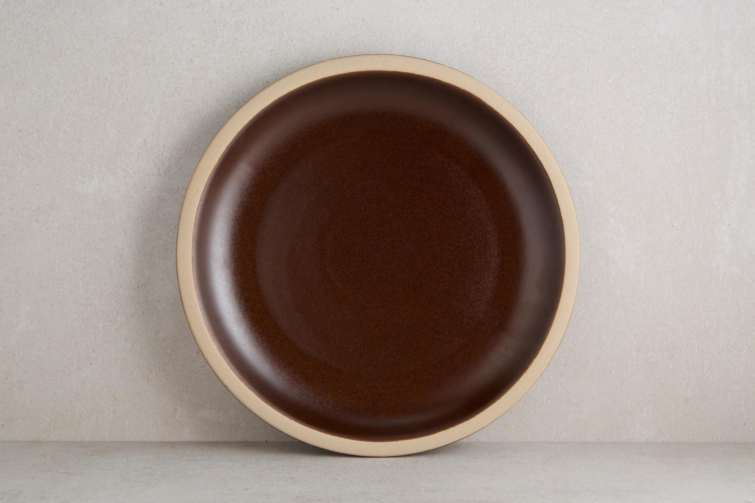 Brown Rimmed Dinner Plate